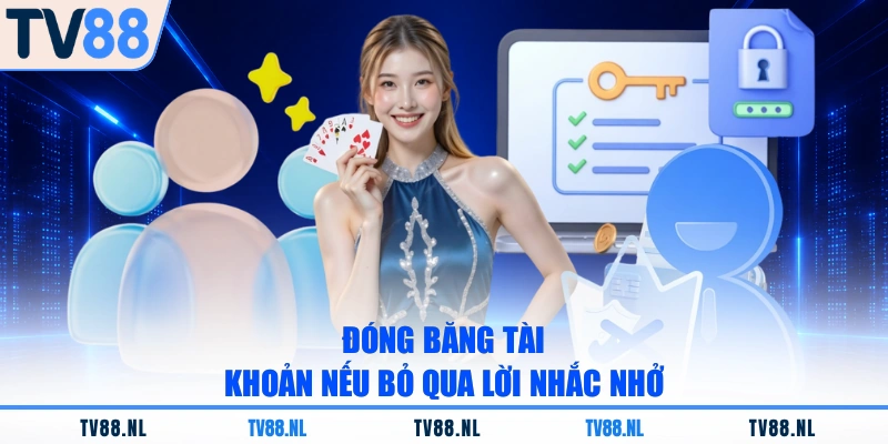 Đóng băng tài khoản nếu bỏ qua lời nhắc nhở